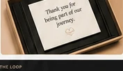 Thank you card inside a LifeBetweenPages album